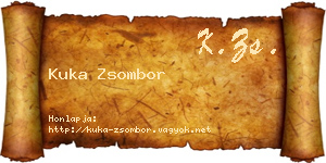 Kuka Zsombor névjegykártya